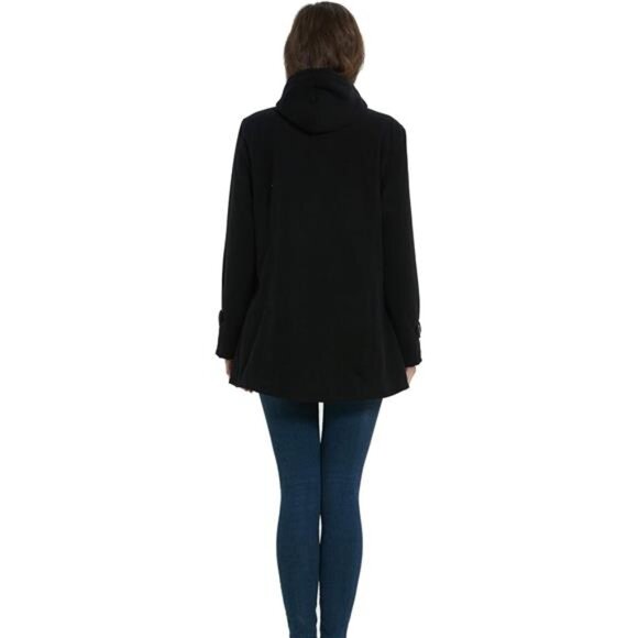 VOGRYE Womens Winter Fashion Outdoor Warm Wool Blended Classic Pea Coat Jacket - Picture 4 of 7